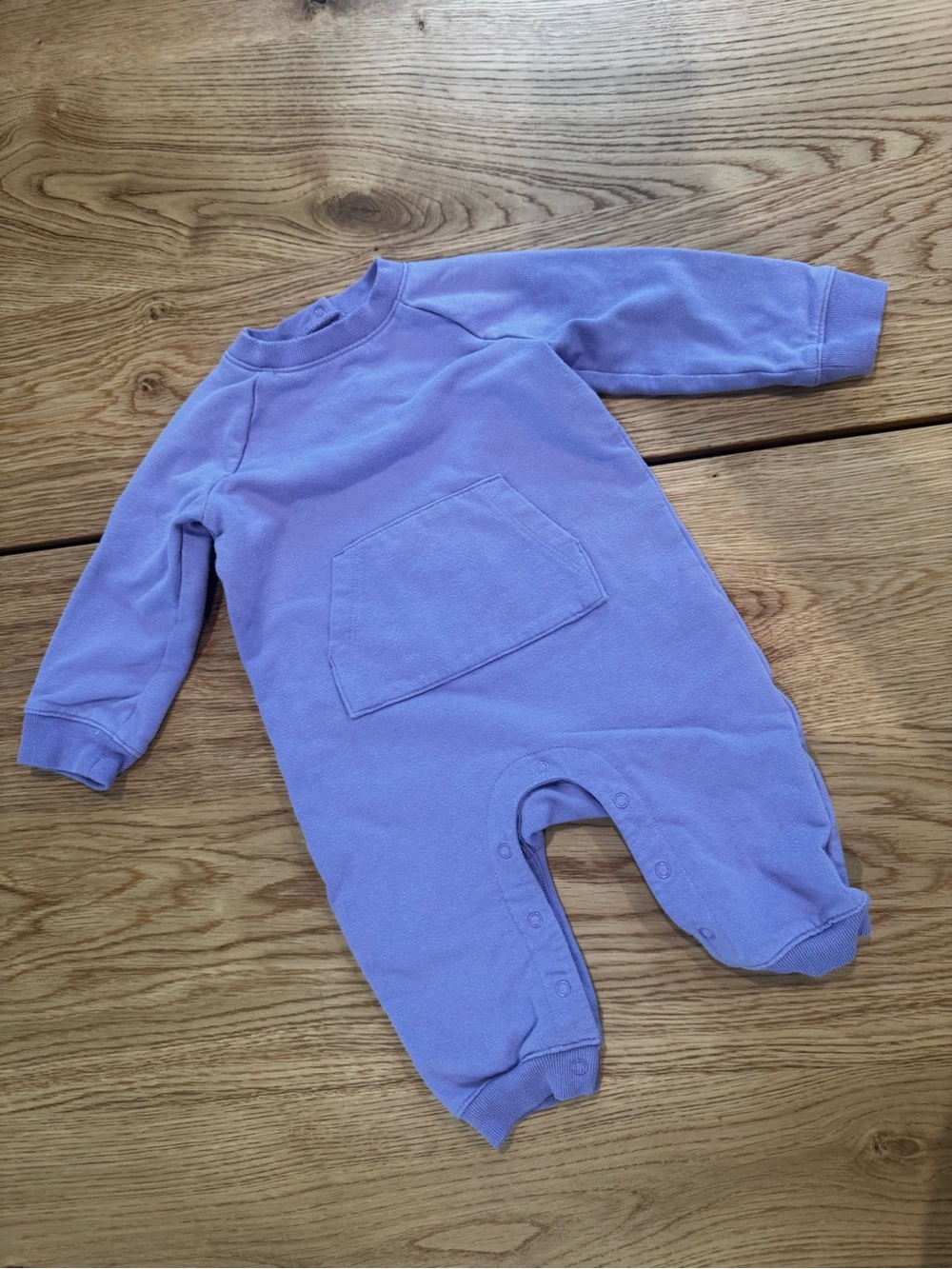 Primary Lilac Baby One-Piece Romper